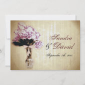 ヴィンテージ・ブーケの結婚式招待状 招待状 (裏面)