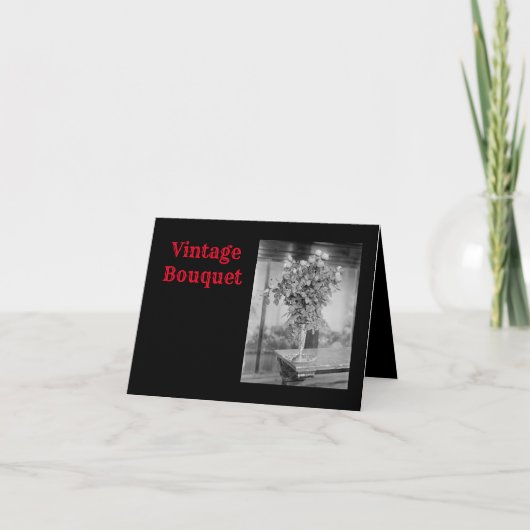 ヴィンテージ ブーケ サンキューカード (正面)