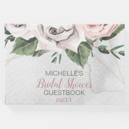 ヴィンテージ ブーケ ローズ ブライズ シャワー ゲストブック