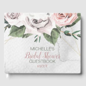 ヴィンテージ ブーケ ローズ ブライダル シャワー ゲストブック (正面)