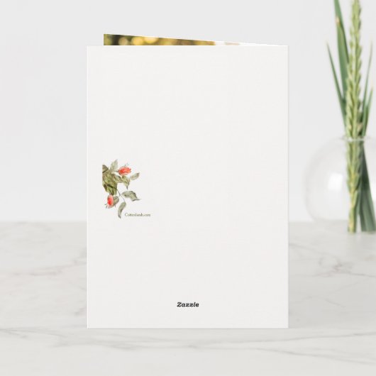 ヴィンテージ ブーケ 誕生日カード (オプション写真付き) カード (裏面)