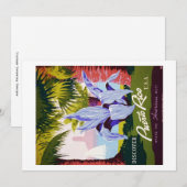 ヴィンテージ プエルトリコ 旅行 熱帯 カスタマイズ 招待状 (正面/裏面)