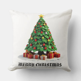 ヴィンテージ プラッシュ クリスマスツリー アート クッション