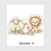 ヴィンテージ プラッシュ 動物 赤ちゃん歓迎会 シール (シート)