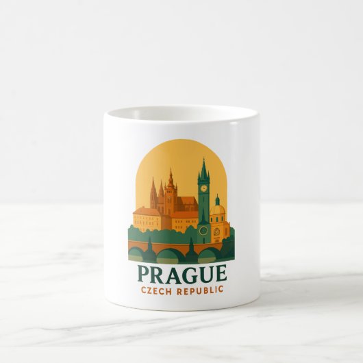 ヴィンテージ プラハ チェコ共和国 旅行 レトロ コーヒーマグカップ (中央)