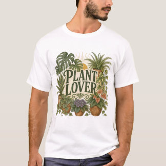 ヴィンテージ・プラントラバー - ボタニカル・ハウスプランツ Tシャツ