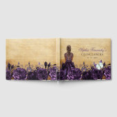 ヴィンテージ プリンセス パープル バタフライ キンセアニエラ ゲストブック (全面)