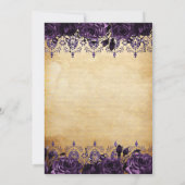 ヴィンテージ プリンセス パープル バタフライ キンセアニエラ 招待状 (裏面)