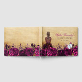 ヴィンテージ プリンセス ピンク バタフライ キンセアニエラ ゲストブック (全面)