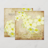 ヴィンテージ プルメリアのレイ / DIY 招待状 (正面/裏面)