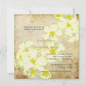 ヴィンテージ プルメリアのレイ / DIY 招待状 (裏面)