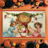 ヴィンテージ プレティーガールズ ウィズ パンプキン カスタム ハロウィン シーズンカード