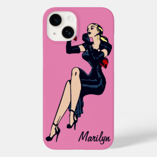 ヴィンテージ プレティ ブロンド レトロ グラマー ガール ピンアップ Case-Mate iPhone 14ケース