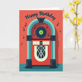ヴィンテージ・プレーヤー 誕生日カード カード (黄色い花)