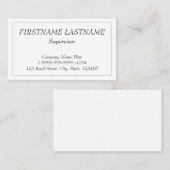 ヴィンテージ、プロフェッショナル名刺 名刺 (正面/裏面)