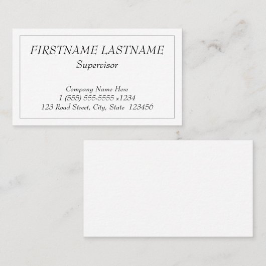 ヴィンテージ、プロフェッショナル名刺 名刺 (正面/裏面)