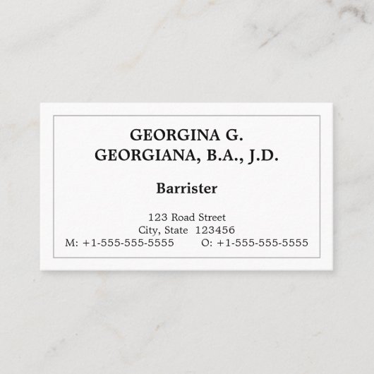 ヴィンテージ、プロフェッショナル弁護士名刺 名刺 (正面)