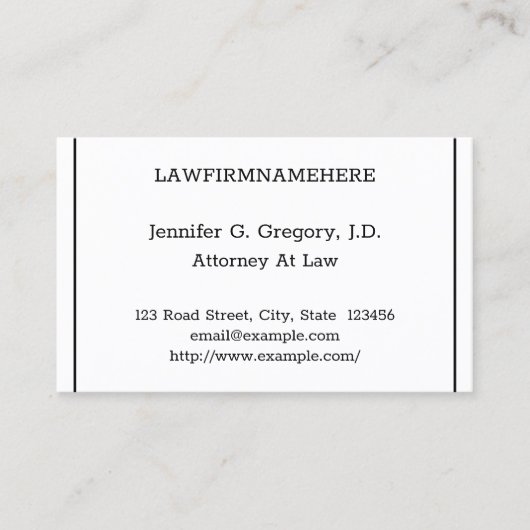 ヴィンテージ、プロフェッショナル弁護士名刺 名刺 (正面)