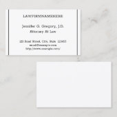 ヴィンテージ、プロフェッショナル弁護士名刺 名刺 (正面/裏面)