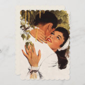 ヴィンテージ プロポーズ ハグ、結婚式の招待状 招待状 (正面/裏面)