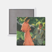 ヴィンテージ プロポーズ; 結婚してくれませんか? マグネット (正面/裏面)