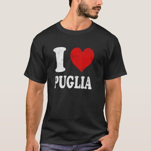 ヴィンテージ プーリア州イタリア 愛 Tシャツ (正面)