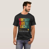 ヴィンテージ・ヘッドスタートの先生 面白い肩書きの誕生日 Tシャツ (正面フル)