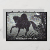 ヴィンテージ・ヘッドレス・ホースマン ハロウィンパーティ 招待状 (正面/裏面)