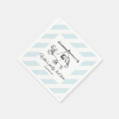 ヴィンテージ，ヘリコプター，飛行機カクテル紙ナプキン スタンダードカクテルナプキン (角)