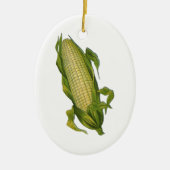 ヴィンテージ、ヘルシーな野菜、コブのトウモロコシ セラミックオーナメント (正面)