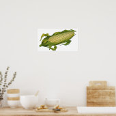 ヴィンテージ、ヘルシーな野菜、コブのトウモロコシ ポスター (キッチン)