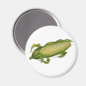 ヴィンテージ、ヘルシーな野菜、コブのトウモロコシ マグネット (正面/裏面)