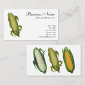 ヴィンテージ、ヘルシーな野菜、コブのトウモロコシ 名刺 (正面/裏面)