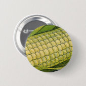 ヴィンテージ、ヘルシーな野菜、コブのトウモロコシ 缶バッジ (正面&裏面)