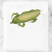 ヴィンテージ、ヘルシーな野菜、コブのトウモロコシ 長方形シール (バッグ)