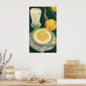 ヴィンテージ ヘルシー フード、飲料、ヘルシーな朝食 ポスター (キッチン)