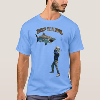 ヴィンテージ ヘルメット ダイバー 虎鮫と戦う URM Tシャツ