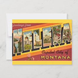 ヴィンテージ ヘレナ MT グリーティング ポストカード