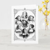 ヴィンテージ-ヘンリー八世及び6妻、 カード (黄色い花)