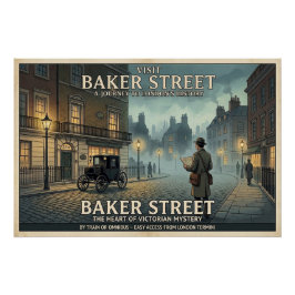 ヴィンテージ ベイカー・ストリート ロンドン トラベルポスター ポスター