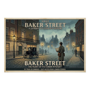 ヴィンテージ ベイカー・ストリート ロンドン トラベルポスター ポスター