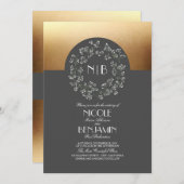 ヴィンテージ ベイビーズ ブレス ウェディングリース ゴールド 招待状 (正面/裏面)