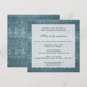 ヴィンテージ ベイビー シャワー、ウィリアム モリスによるブレア ラビット 招待状 (正面/裏面)