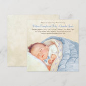 ヴィンテージ ベイビー ボーイ シャワー 招待状 (正面/裏面)