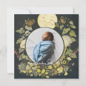 ヴィンテージ ベイビー ボーイ 誕生発表 招待状 (裏面)