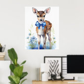 ヴィンテージ ベイビー ボーイ 鹿 2 ポスター (ホームオフィス)