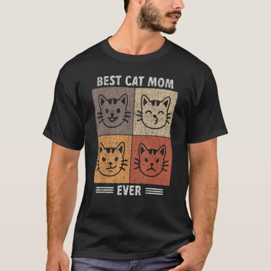 ヴィンテージ ベスト キャット ママ 1 Tシャツ (正面)