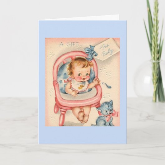 ヴィンテージ-ベビーの贈り物 カード (正面)