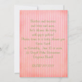 ヴィンテージ ベビーシャワー 招待状 馬車 花 (裏面)