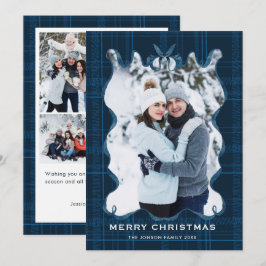 ヴィンテージ ベルベット クリスマス ブルー ボウ コケット5 写真